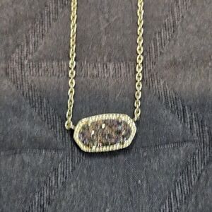 Kendra Scott Gold Necklace with Purple Stone